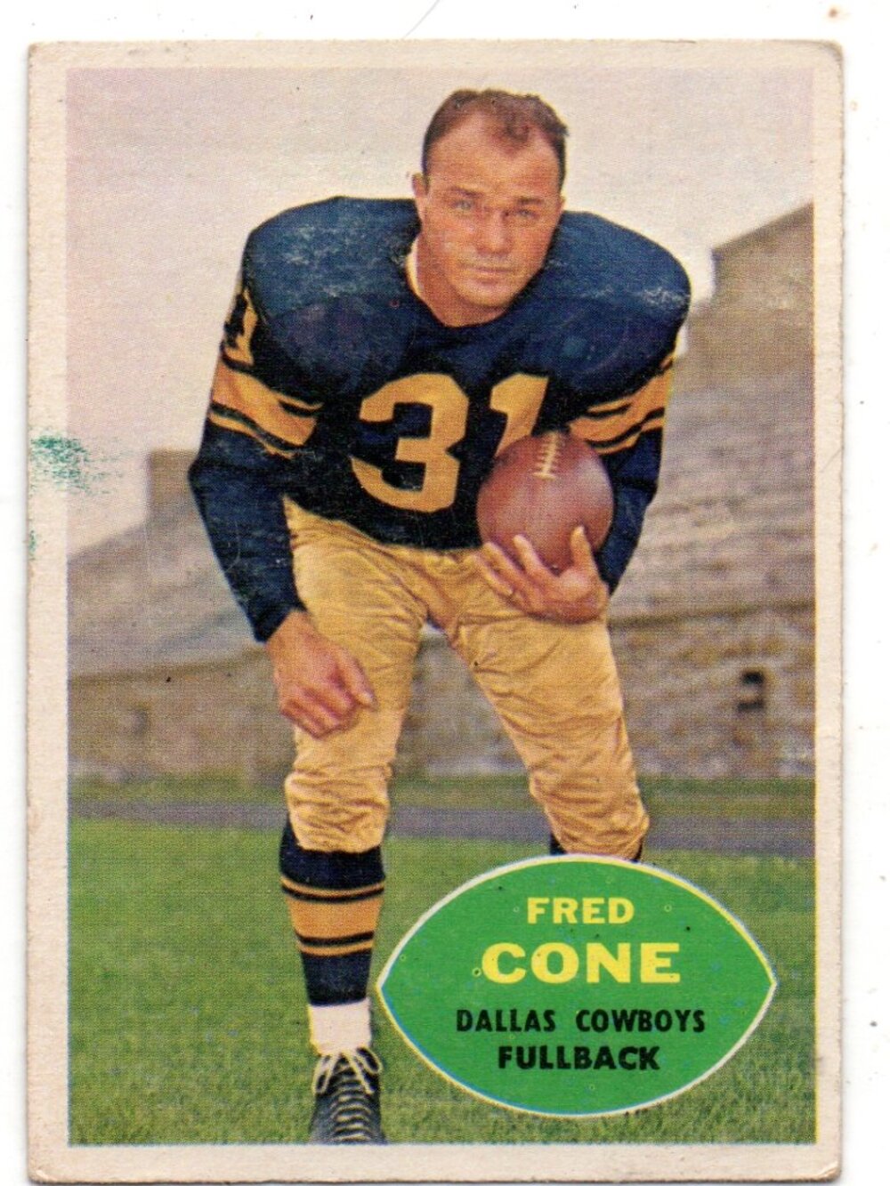 Vintage Sports Card - Fred Cone, Dallas Cowboys Fullback